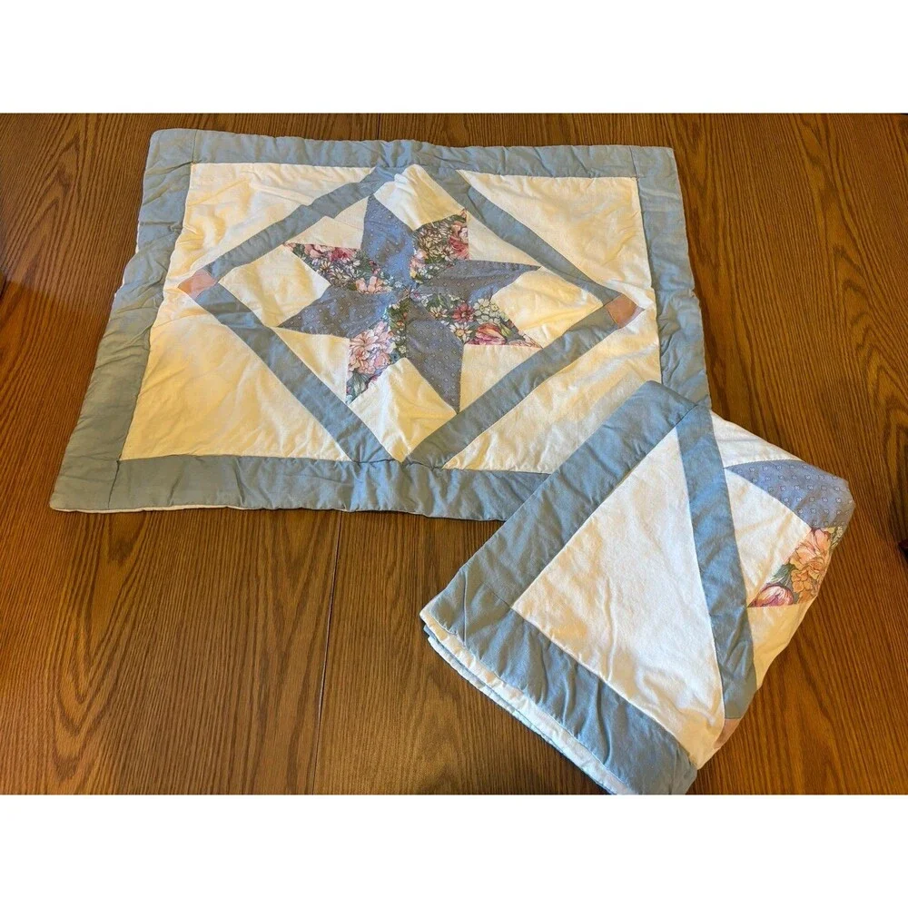 Lone Star quilt pillowcase sham set 2 standard vintage cottagecore farmhouse